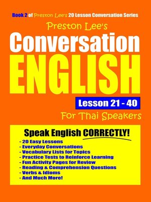 cover image of Preston Lee's Conversation English For Thai Speakers Lesson 21